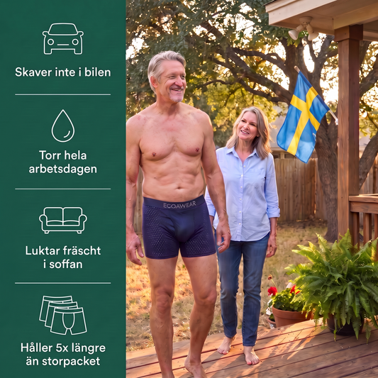 Made For Swedish Men 55+: Bamboo Boxers 2-Pack | Get 3 Extra FREE